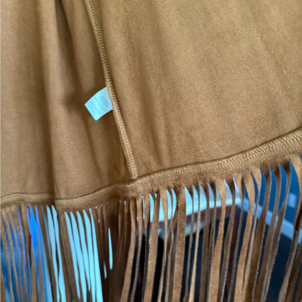 New Brown Seude Fringe Sleeveless Vest - Never used - Picture 7 of 12